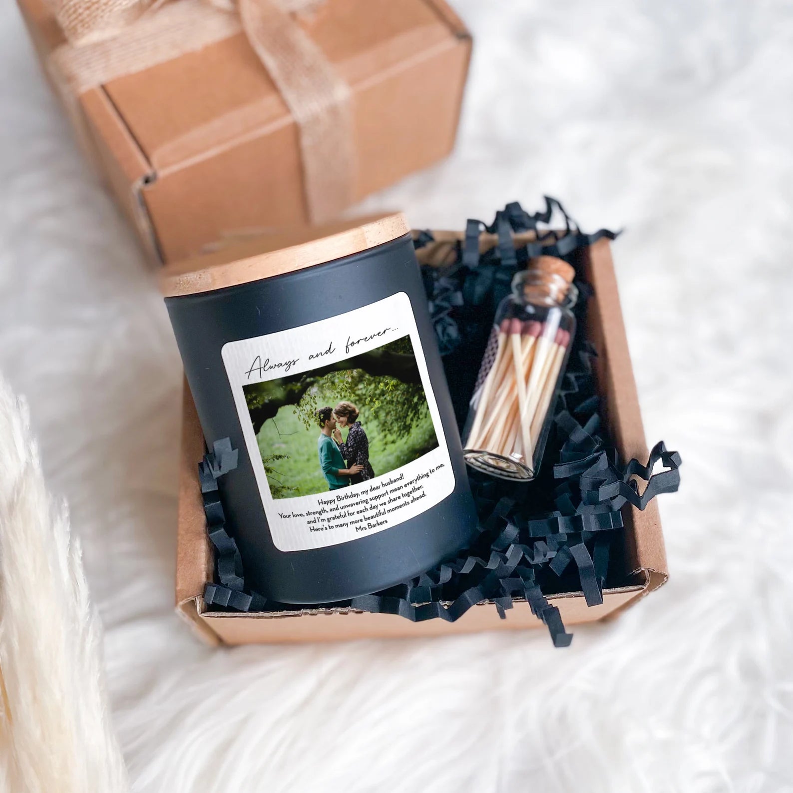 Personalized Candle Oud Aroma with Photo&Text