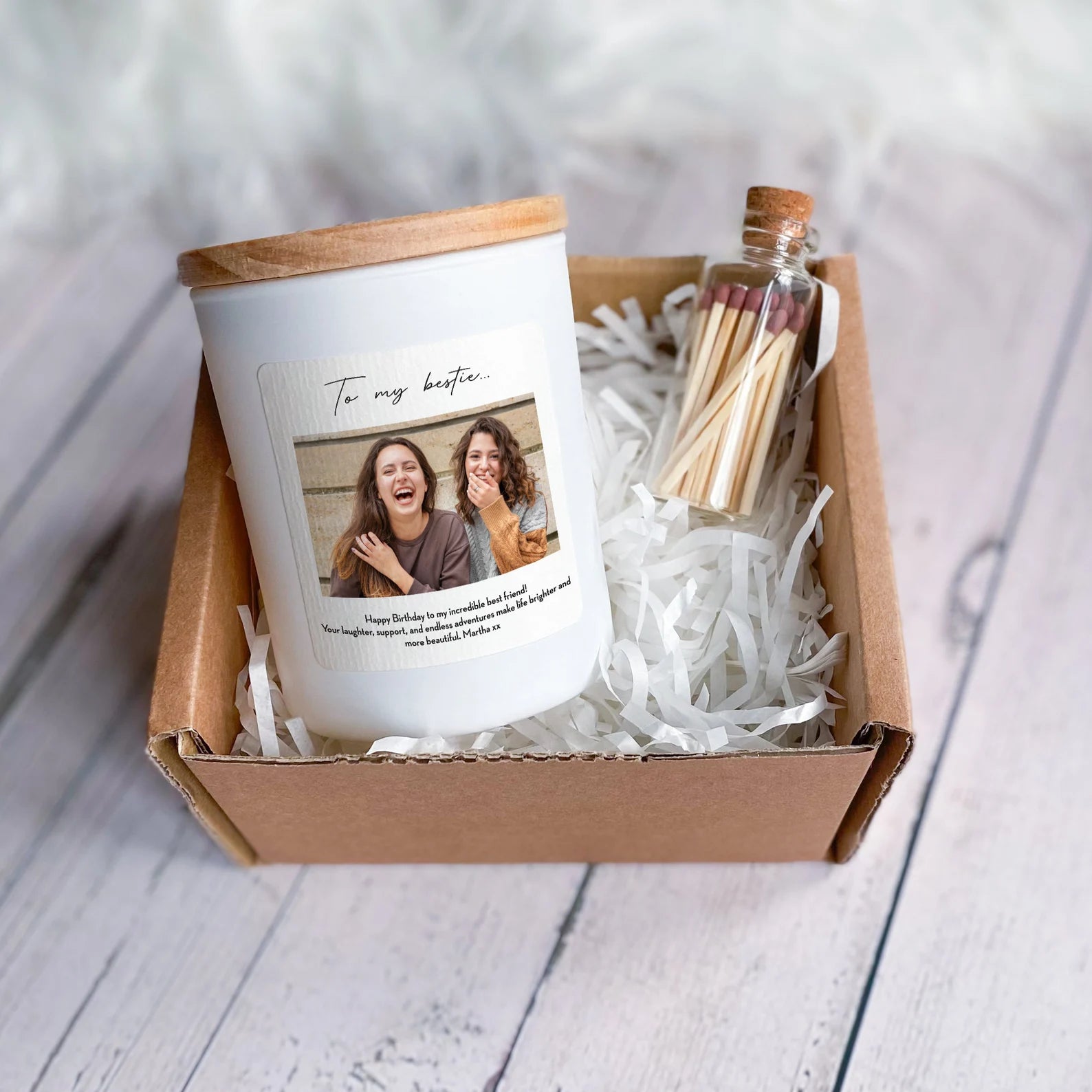 Personalized Candle Oud Aroma with Photo&Text
