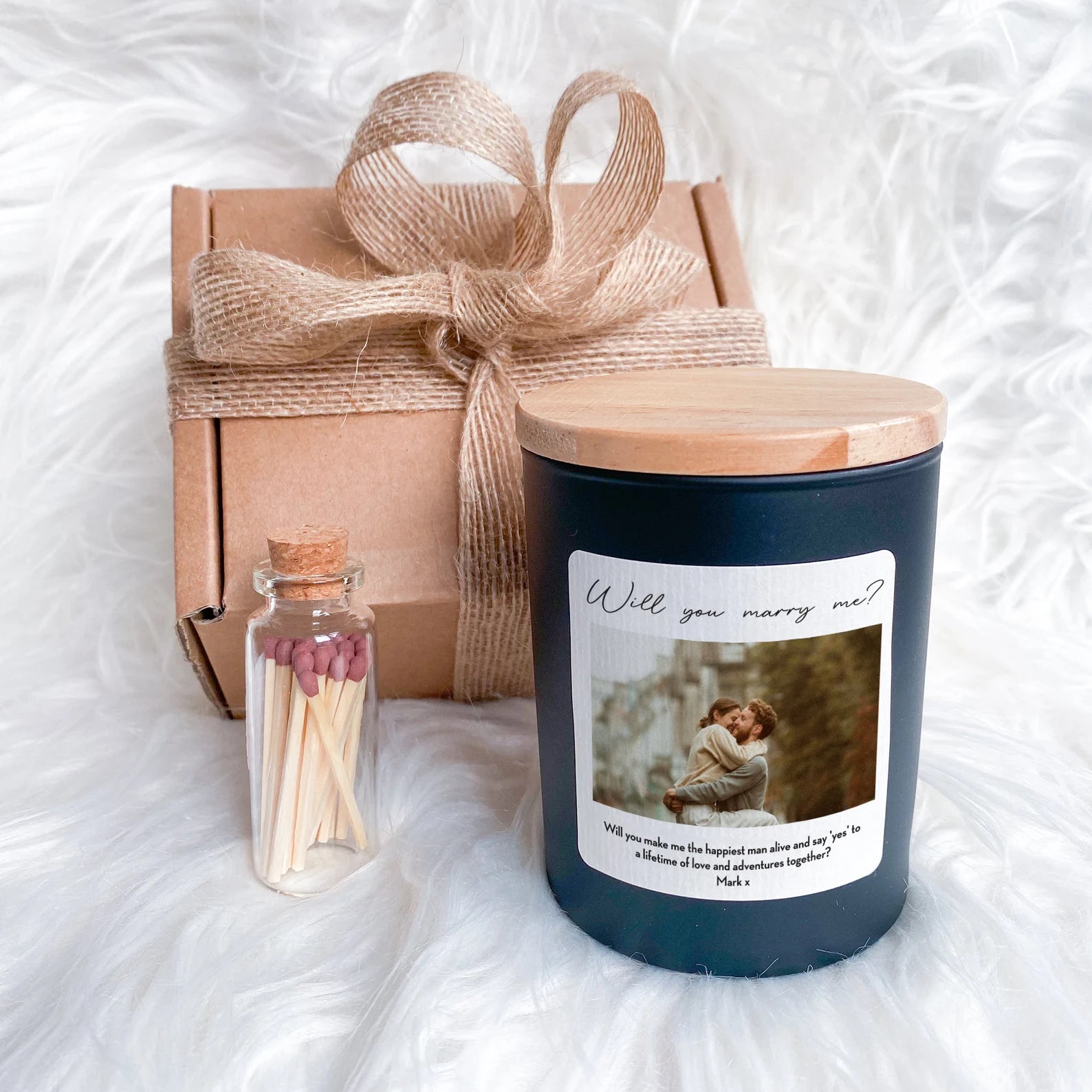 Personalized Candle Oud Aroma with Photo&Text